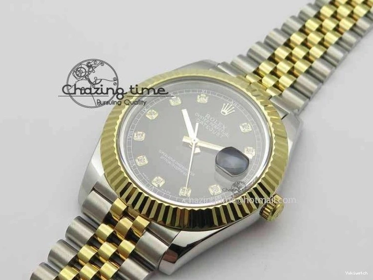 Dial Bracelet Maker Diam Jubilee Best On Edition BP YG DateJust Black 41mm SS II A2813 0510